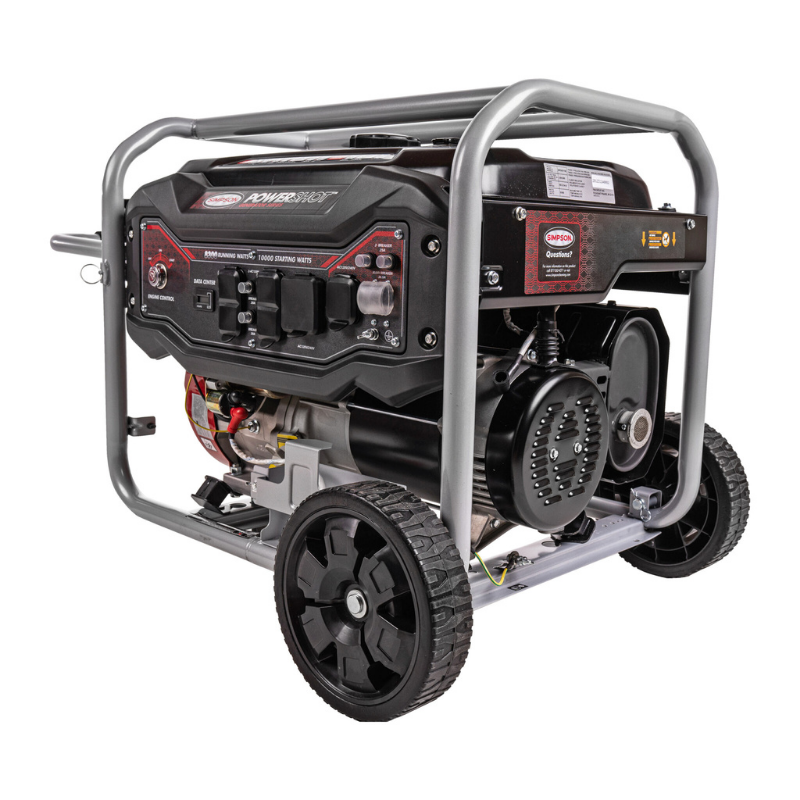 Simpson PowerShot Portable 8300-Watt Generator - SPG8310E view of the rear and outlets